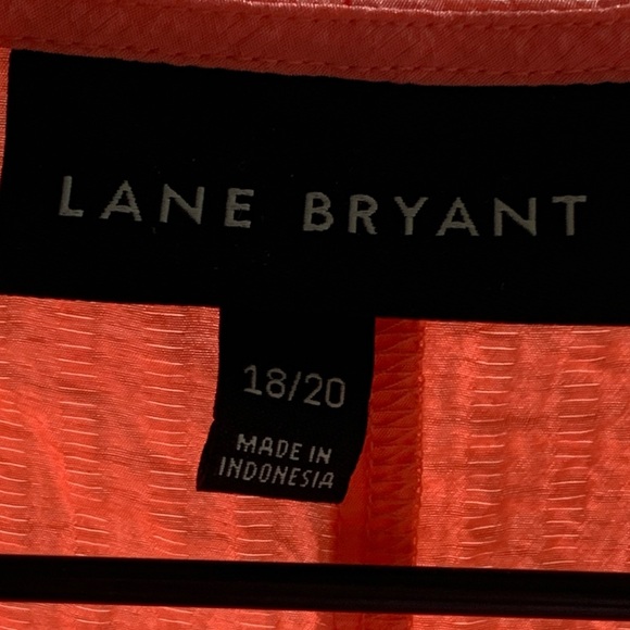 LANE BRYANT Coral Melon Orange Tie-Front Over piece Shrug Crop Plus Size 18/20 - Picture 6 of 15